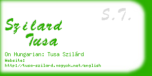 szilard tusa business card