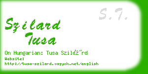 szilard tusa business card